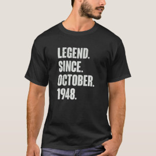 Camiseta Legenda desde outubro de 1948 74 anos 74 anos