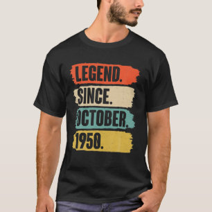 Camiseta Legenda Desde Outubro De 1950 Aniversário - Presen