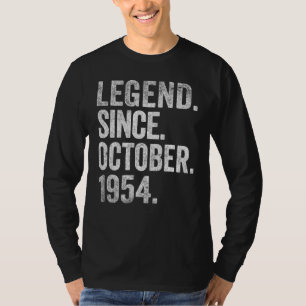 Camiseta Legenda desde outubro de 1954 68 anos 68 anos Nasc