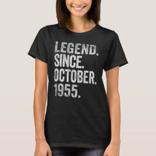 Camiseta Legenda desde outubro de 1955 67 anos 67 anos Nasc