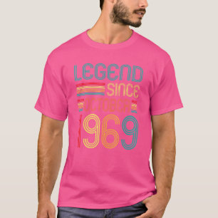 Camiseta Legenda desde outubro de 1969 53º Aniversário Retr