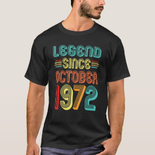 Camiseta Legenda desde outubro de 1972 Retro 50 anos 50