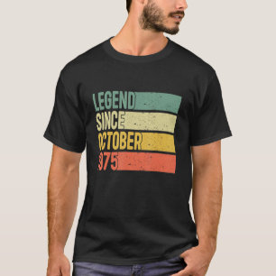 Camiseta Legenda desde outubro de 1975 47 anos 47 anos