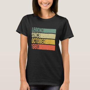 Camiseta Legenda desde outubro de 1980 42 anos 42 anos