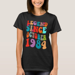 Camiseta Legenda Desde Outubro De 1984 Vintage Birthday Ret