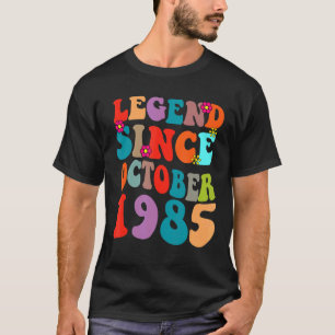 Camiseta Legenda Desde Outubro De 1985 Vintage Birthday Ret