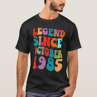 Camiseta Legenda Desde Outubro De 1985 Vintage Birthday Ret