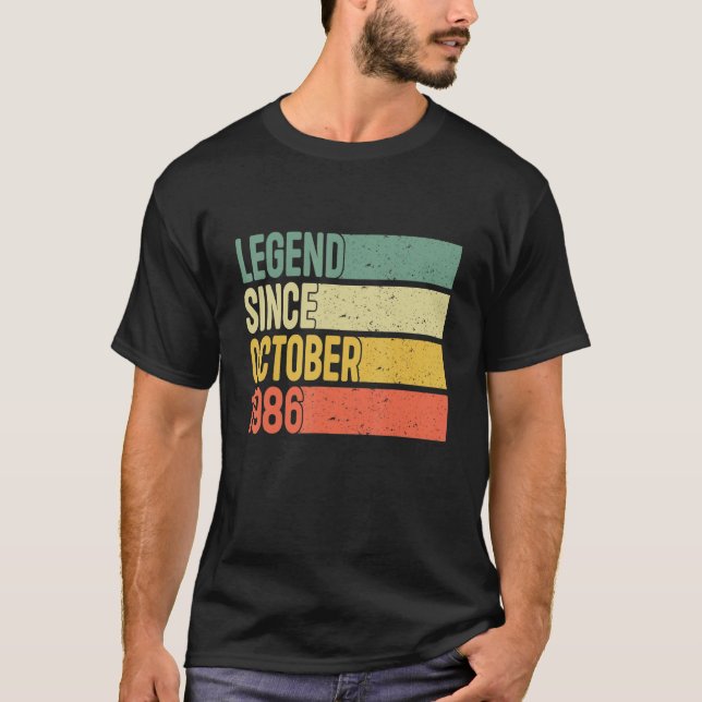Camiseta Legenda desde outubro de 1986 36 anos 36 anos (Frente)
