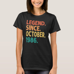 Camiseta Legenda desde outubro de 1986 Vintage 36 anos