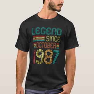 Camiseta Legenda desde outubro de 1987 35 Aniversário Retro