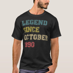 Camiseta Legenda Desde Outubro De 1990 aniversário de 30 an