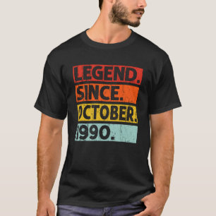 Camiseta Legenda Desde Outubro De 1990 Vintage Outubro De 1