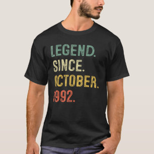 Camiseta Legenda Desde Outubro De 1992 30 Bday 30 Anos