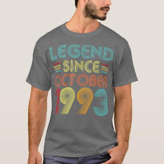 Camiseta Legenda desde outubro de 1993 29 anos 29 anos Nasc