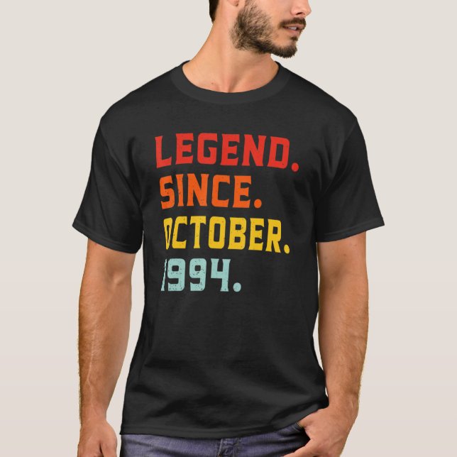 Camiseta Legenda desde outubro de 1994 28º Aniversário Vint (Frente)