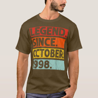 Camiseta Legenda desde outubro de 1998 24º aniversário 24 a