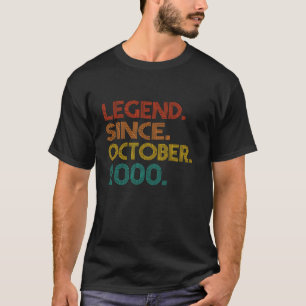 Camiseta Legenda Desde Outubro De 2000 Homens Mulheres 2000