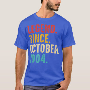 Camiseta Legenda desde outubro de 2004 18º aniversário 18 a
