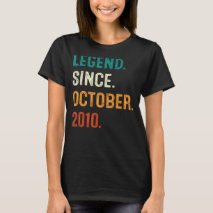 Camiseta Legenda Desde Outubro De 2010 Aniversário De 12 12