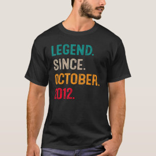 Camiseta Legenda Desde Outubro De 2012 10 Bday 10 Anos
