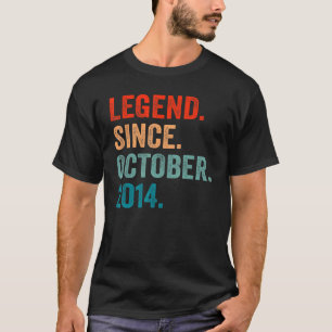 Camiseta Legenda desde outubro de 2014 8º aniversário 8 ano