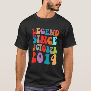 Camiseta Legenda Desde Outubro De 2014 Vintage Birthday Ret