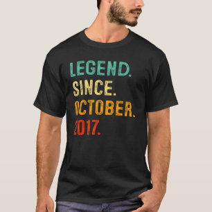 Camiseta Legenda Desde Outubro De 2017 Aniversário De 5 5 A