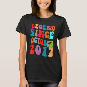 Camiseta Legenda Desde Outubro De 2017 Vintage Birthday Ret
