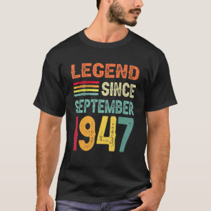 Camiseta Legenda desde setembro de 1947 75º aniversário 75
