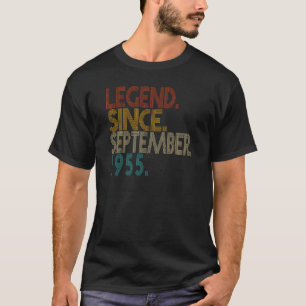 Camiseta Legenda desde setembro de 1955 67 anos 67 anos Nas