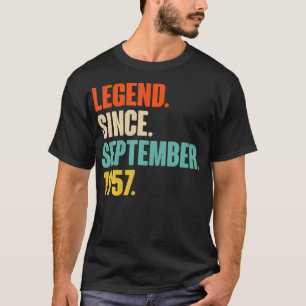 Camiseta Legenda desde setembro de 1957 Vintage 1957 63rd B