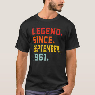 Camiseta Legenda Desde Setembro De 1961 61 Anos De Idade 61