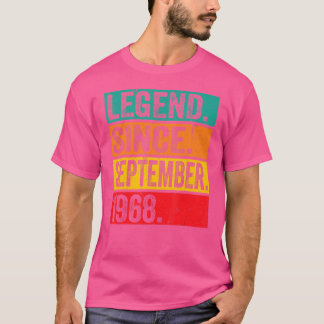 Camiseta Legenda desde setembro de 1968 54º aniversário 54 