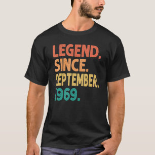 Camiseta Legenda desde setembro de 1969 53º aniversário 53 