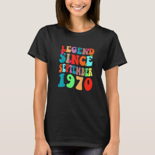Camiseta Legenda Desde Setembro De 1970 Vintage Aniversário