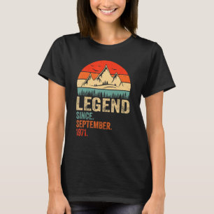 Camiseta Legenda desde setembro de 1971 Retro 51 anos 51 an