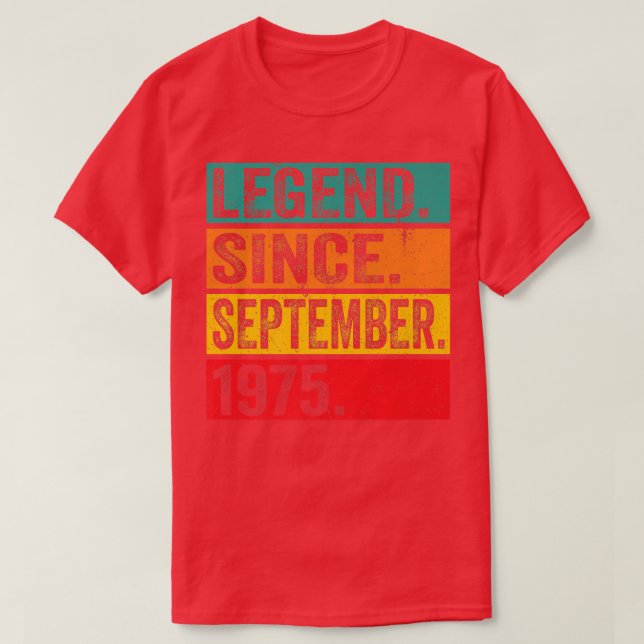 Camiseta Legenda desde setembro de 1975 47º aniversário Ofe (Frente do Design)
