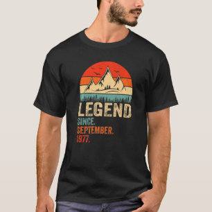 Camiseta Legenda desde setembro de 1977 Retro 45 anos 45 t
