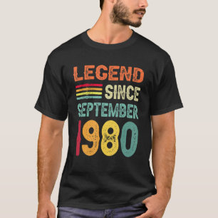 Camiseta Legenda desde setembro de 1980 42º aniversário 42 