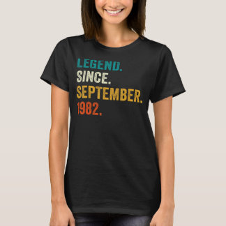 Camiseta Legenda desde setembro de 1982 aniversário de 40 a