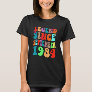 Camiseta Legenda Desde Setembro De 1984 Vintage Birthday Re