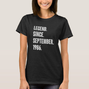 Camiseta Legenda desde setembro de 1986 36 anos 36 anos