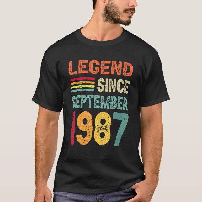 Camiseta Legenda desde setembro de 1987 35º aniversário 35  (Frente)