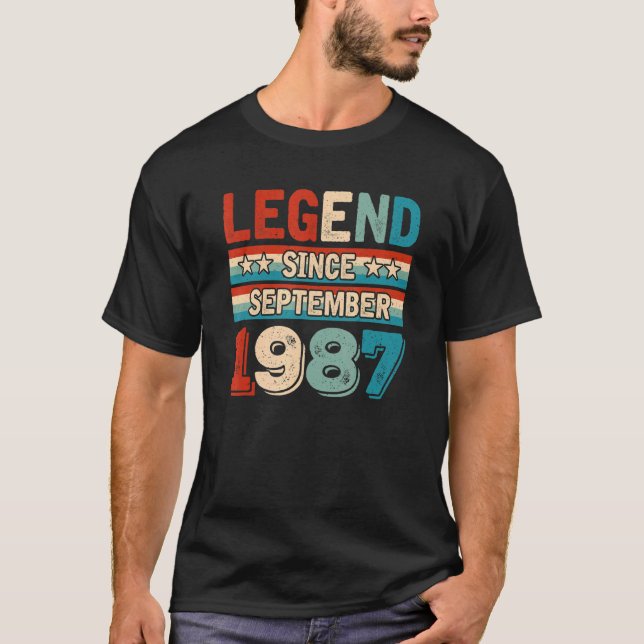Camiseta Legenda desde setembro de 1987 Retro 35 anos 35 an (Frente)