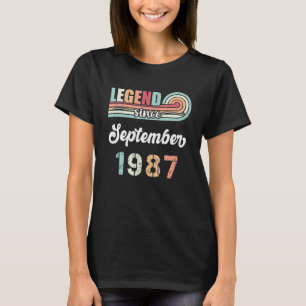 Camiseta Legenda Desde Setembro De 1987 Vintage B, 35 Anos