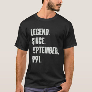 Camiseta Legenda desde setembro de 1991 31 anos 31 anos
