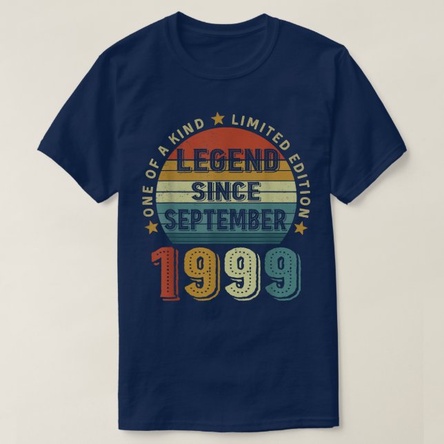 Camiseta Legenda desde setembro de 1999 23º aniversário 23  (Frente do Design)