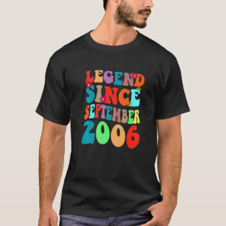Camiseta Legenda Desde Setembro De 2006 Vintage Aniversário