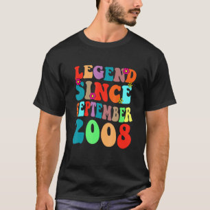 Camiseta Legenda Desde Setembro De 2008 Vintage Aniversário