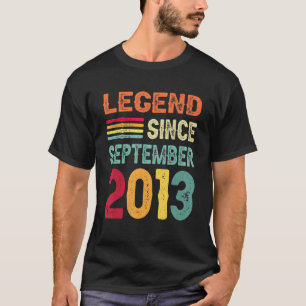 Camiseta Legenda desde setembro de 2013 9º aniversário 9 an